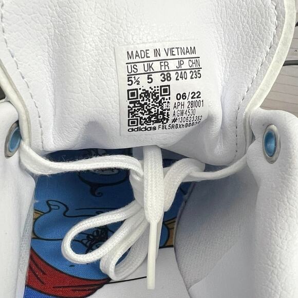 ADIDAS STAN SMITH DISNEY ALADDIN Genie Sneaker 5.5Y / 7 Woman Blue White NEW - Picture 9 of 12